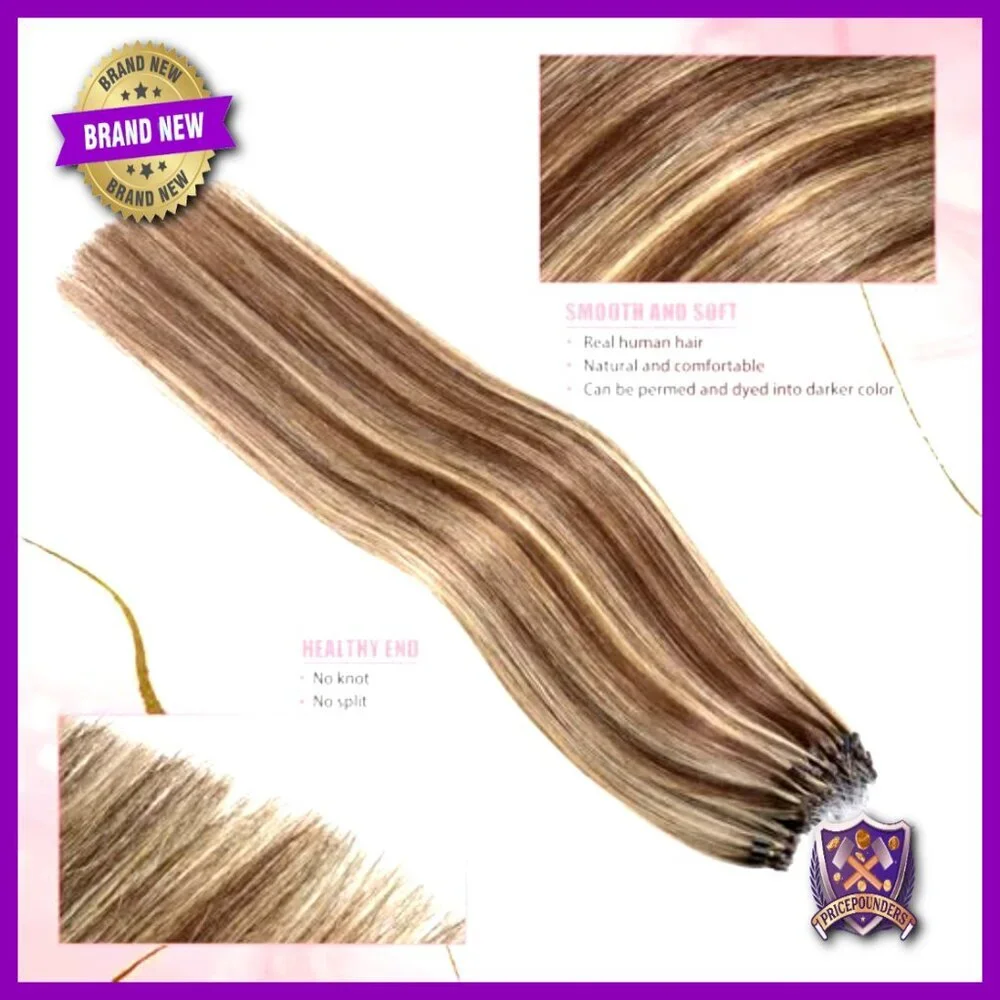 Silky Straight Human Hair Extensions 20 Inch 50g Micro Bead Remy